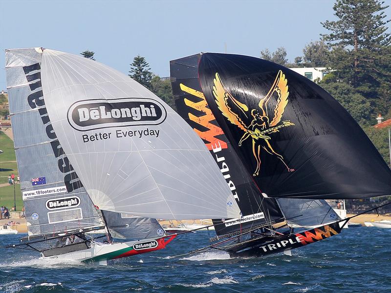 Simon's De'Longhi and 2MMM race downwind in a brilliant Sydney Harbour north east breeze - photo © Frank Quealey