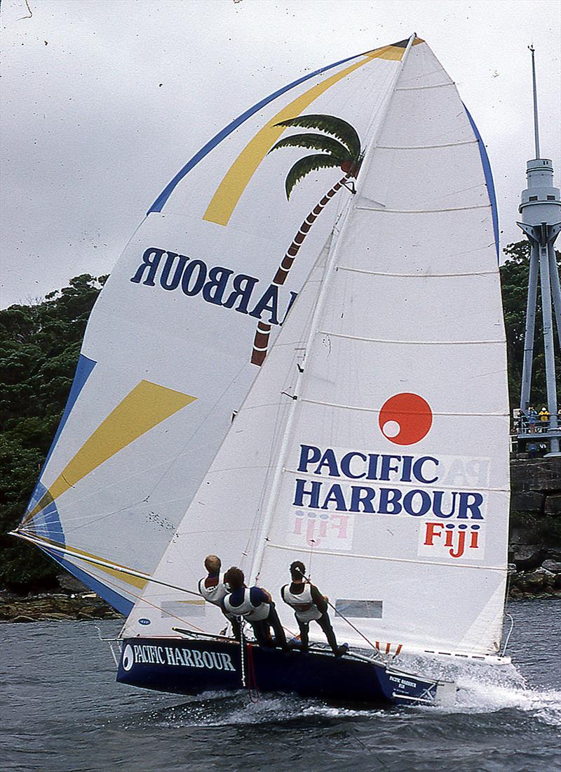 John Winning's Pacific Harbour Fiji in 1980 photo copyright Bob Ross taken at Australian 18 Footers League and featuring the 18ft Skiff class