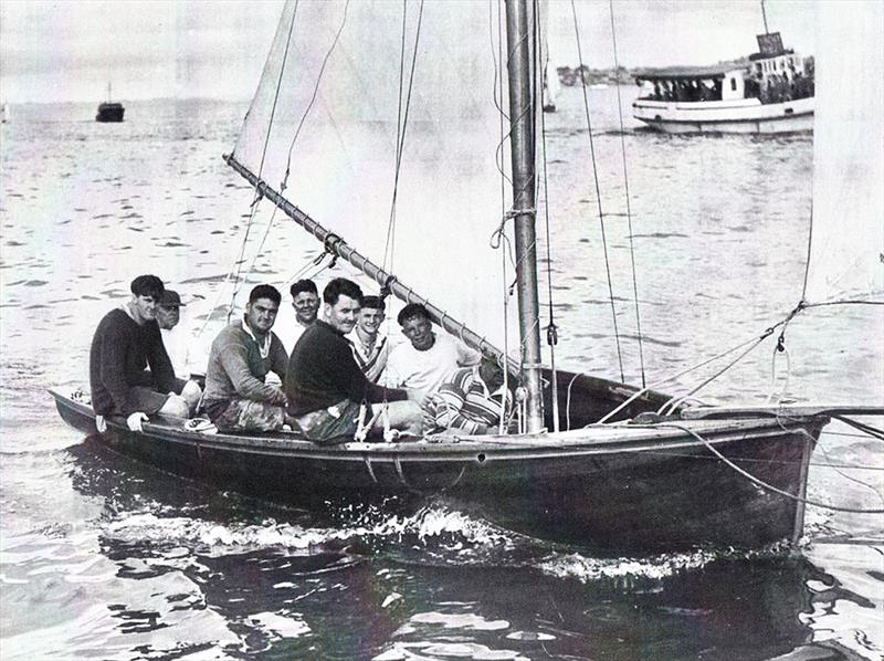 1948 World champion Crows Nest team photo copyright Archive taken at Australian 18 Footers League and featuring the 18ft Skiff class