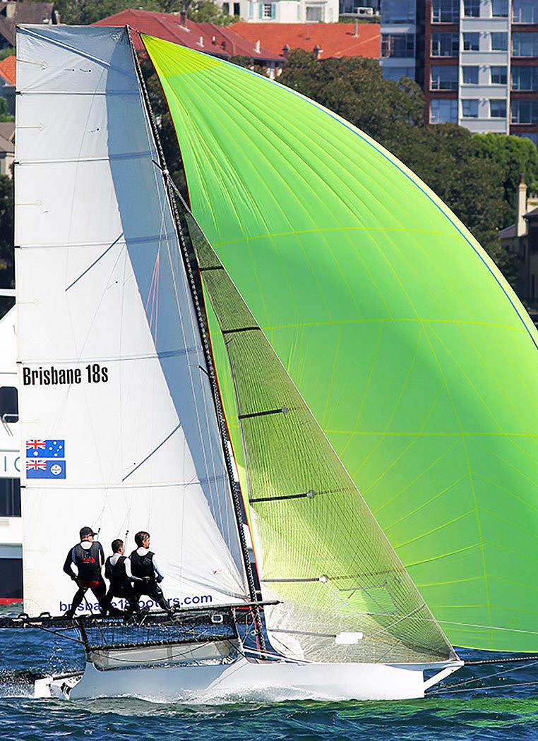 Dave Hayter at the 2019 JJs on Sydney Harbour photo copyright Frank Quealey taken at Australian 18 Footers League and featuring the 18ft Skiff class