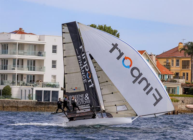 18ft Skiff Sixt Spring Championship Race 6 - Finport Finance between the two islands - photo © SailMedia