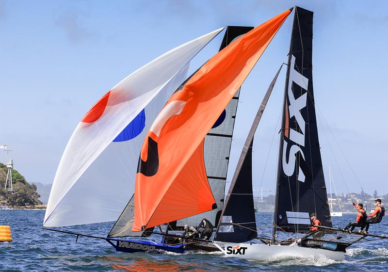 Sixt and Yandoo had a close battle in Race 6 - 8ft Skiff NSW Championship 2024 - photo © SailMedia