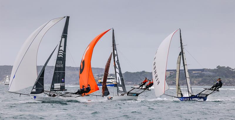 18ft Skiff NSW Championship Day 2 - Battle for minor placings in the later race - photo © SailMedia