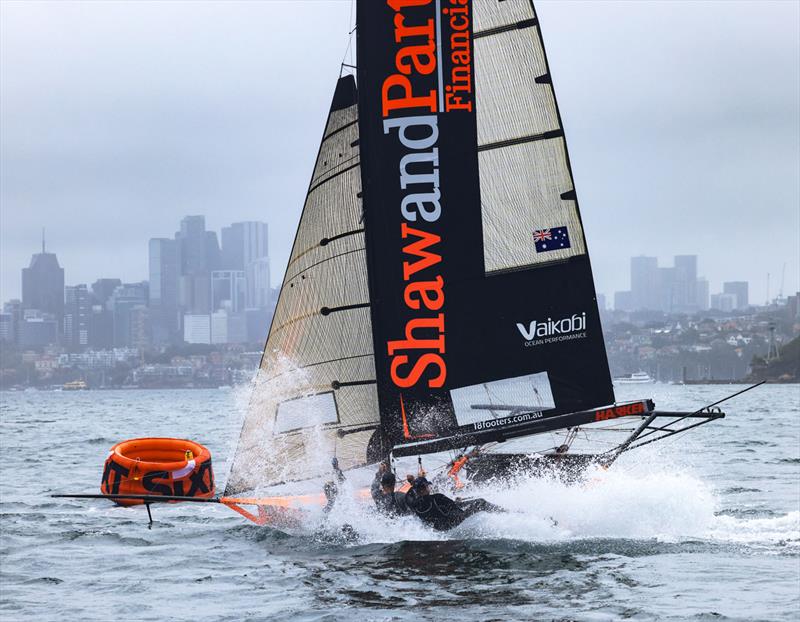 Shaw and Partners rounding mark action at the recent Australian Championship - photo © SailMedia