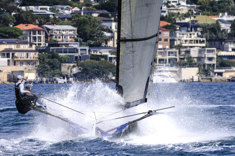 Yandoo's crew drive hard - 18ft Skiff Club Championship Race 14 and Season Point Score Race 20 - photo © SailMedia