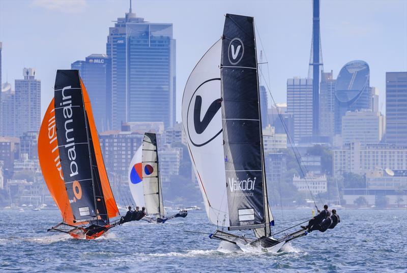 The leading three skiffs - 18ft Skiff Club Championship Race 14 and Season Point Score Race 20 - photo © SailMedia