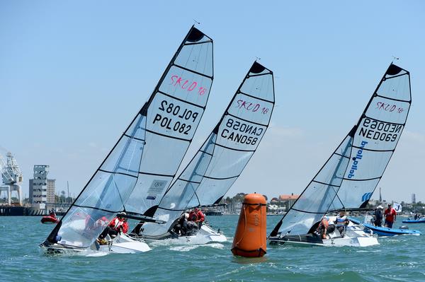 Day 3 of ISAF Sailing World Cup Melbourne photo copyright Sport the library / Jeff Crow taken at Royal Melbourne Yacht Squadron and featuring the SKUD 18 class