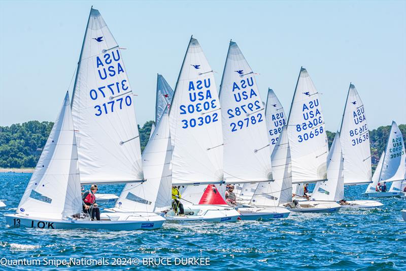 Quantum Snipe U.S. National Championship 2024 at Jubilee Yacht Club photo copyright Bruce Durkee taken at Jubilee Yacht Club and featuring the Snipe class