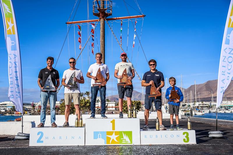 Snipe podium topped by Del Castillo & Sanchez - Lanzarote International Regatta 2025 - photo © Sailing Energy / Lanzarote Sailing Center