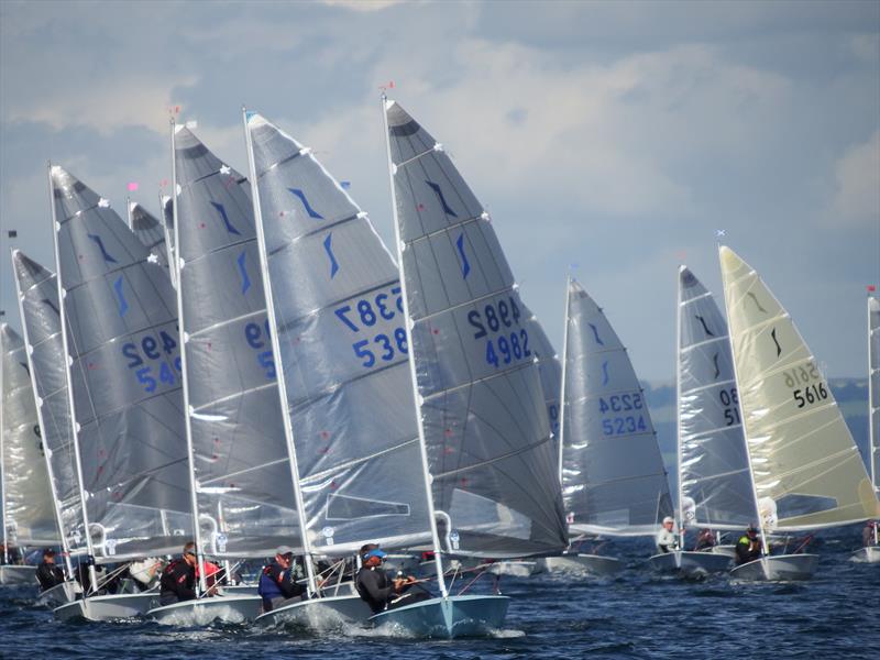 Nick Bonner leads race 11 during the Selden Solo Nationals at North Berwick photo copyright Will Loy taken at East Lothian Yacht Club and featuring the Solo class