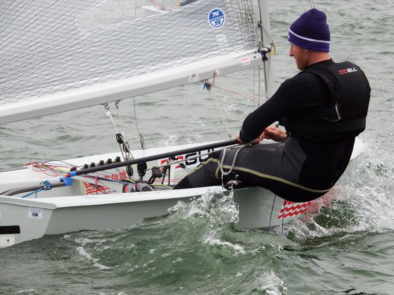 Charlie Cumbley during the Harken Solo End of Season Championshop at Oxford photo copyright Will Loy taken at Oxford Sailing Club and featuring the Solo class