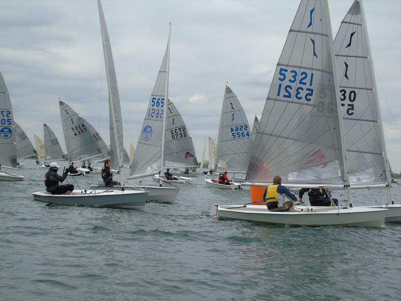 One-design racing at its best during the Solo Spring Championship at Oxford photo copyright Will Loy taken at Oxford Sailing Club and featuring the Solo class