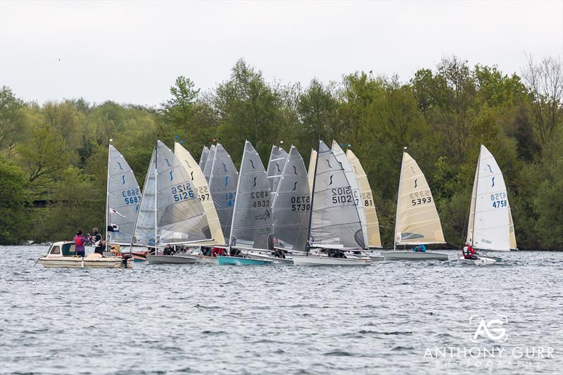 Race 1 start during the Littleton Solo Open photo copyright Anthony Gurr taken at Littleton Sailing Club and featuring the Solo class