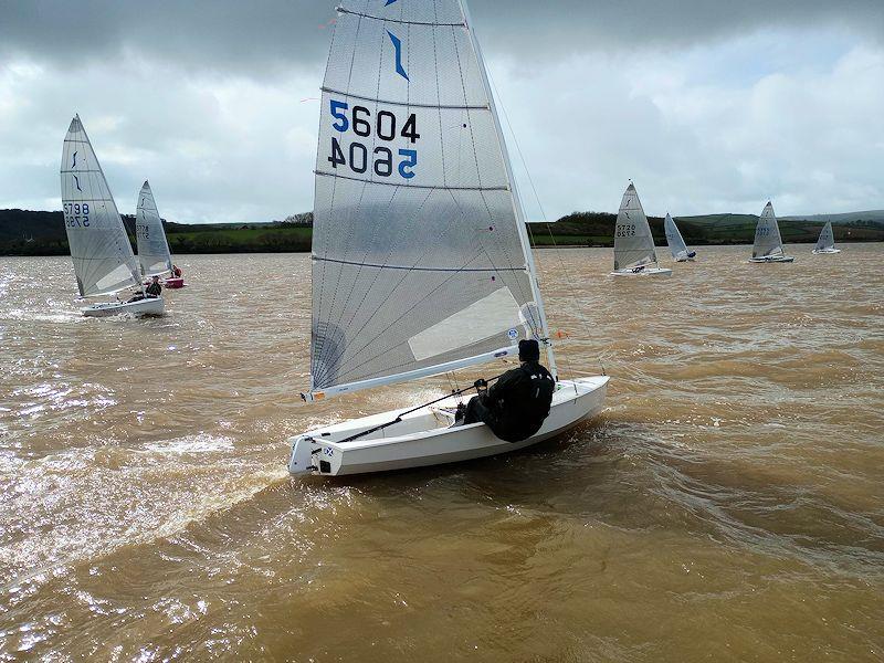 Roger Gibb in the Magic Marine & Triggernaut western area Solo open meeting at Torpoint Mosquito photo copyright Richard Woods taken at Torpoint Mosquito Sailing Club and featuring the Solo class