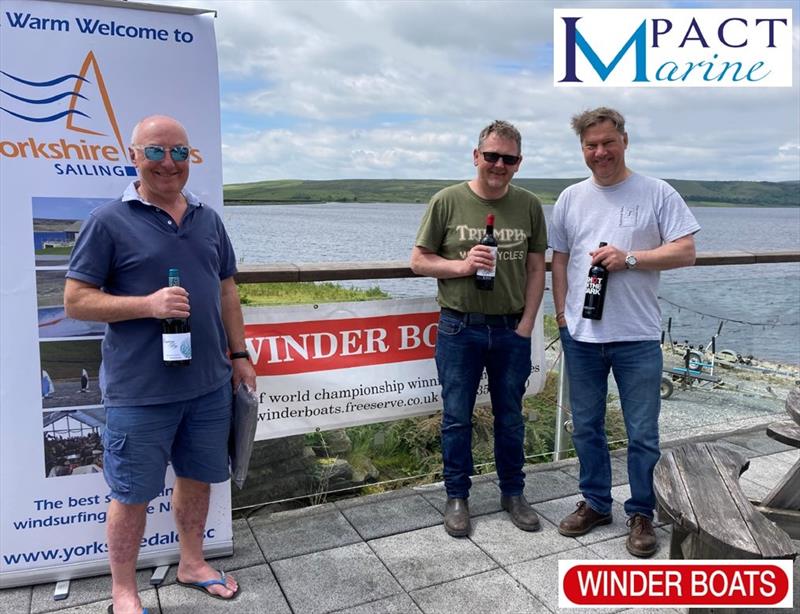 Yorkshire Dales Solo Open winners (l-r) Tim Sadler 3rd, David Winder 1st, Martin Honnor 2nd - photo © Justine Davenport