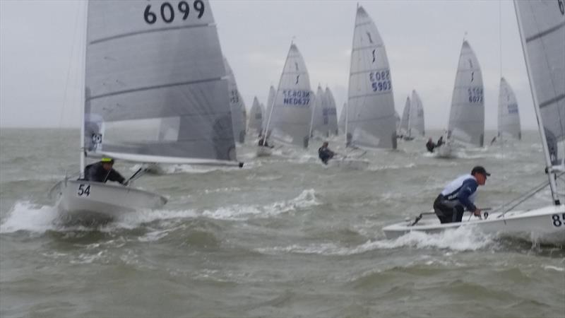 Gybe action on day 3 of the Allen 2024 Solo Nationals at Brightlingsea - photo © Will Loy