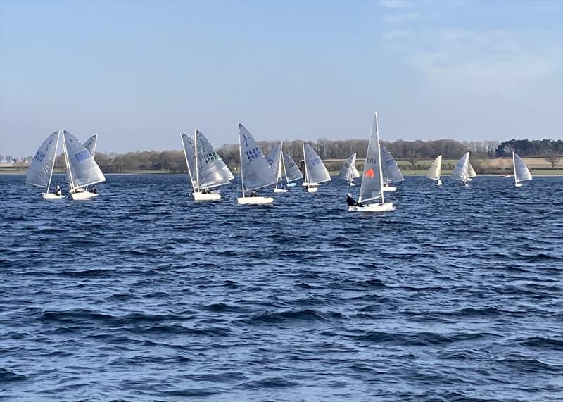 Olly Davenport heads upwind during the Solo Winter Championship at Rutland photo copyright Don Munro taken at Rutland Sailing Club and featuring the Solo class