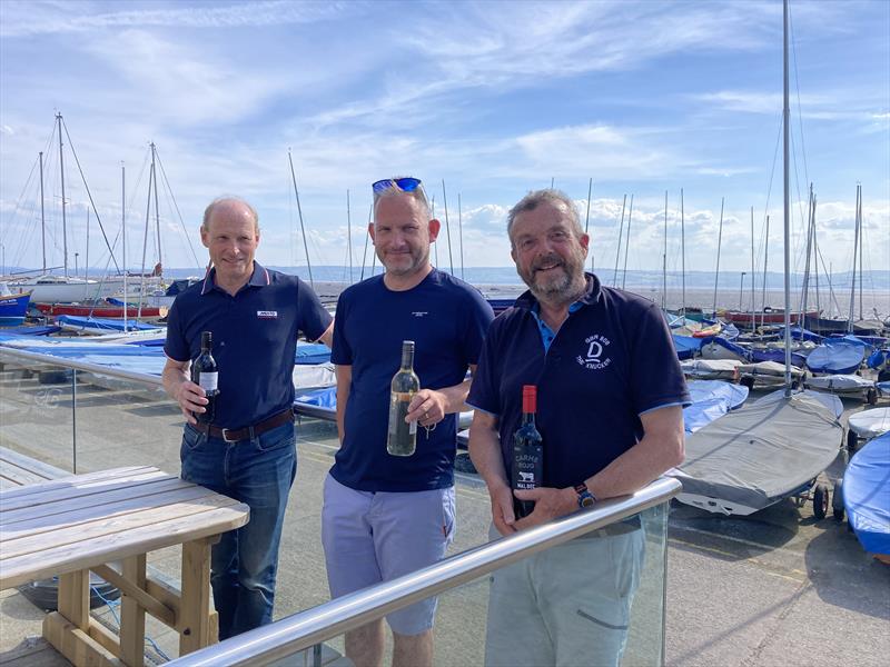 West Kirby Solo Open Winners (l-r) Philip Barnes 3rd, Stephen Denison 2nd, Martin Hartley 1st - photo © Justine Davenport