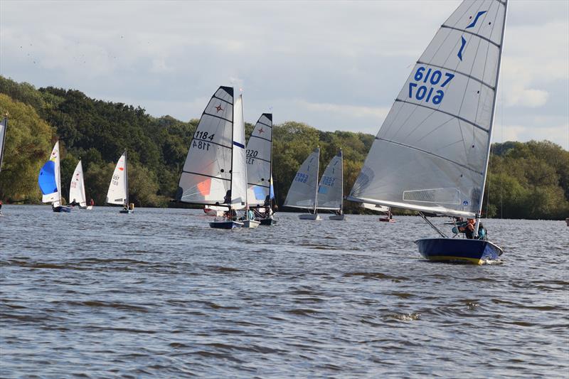 On the run during the Border Counties Midweek Sailing Series at Winsford Flash photo copyright Lewis Bowden taken at Winsford Flash Sailing Club and featuring the Solo class