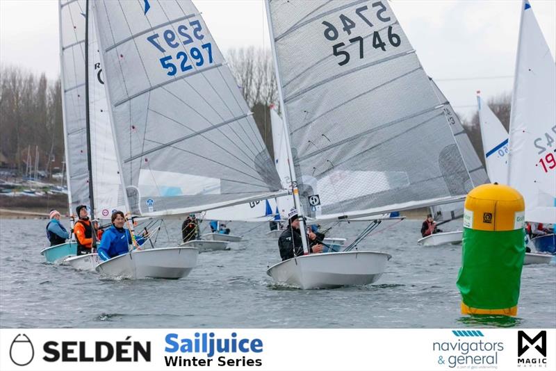 Selden Sailjuice Winter Series Grafham Grand Prix photo copyright Tim Olin / www.olinphoto.co.uk taken at Grafham Water Sailing Club and featuring the Solo class
