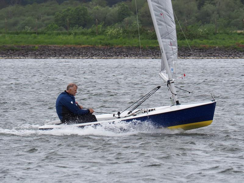 2nd placed Ted Garner, Solo in the Border Counties Midweek Sailing at Shotwick Lake photo copyright John Nield taken at Shotwick Lake Sailing and featuring the Solo class