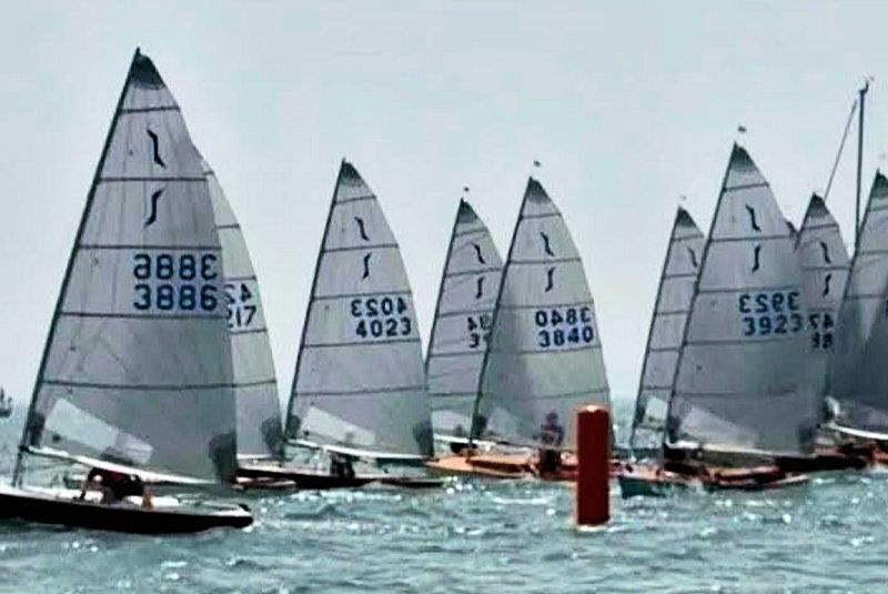 First race restart - Solo Vintage Championship at Leigh-on-Sea photo copyright Gary Vickery taken at Leigh-on-Sea Sailing Club and featuring the Solo class