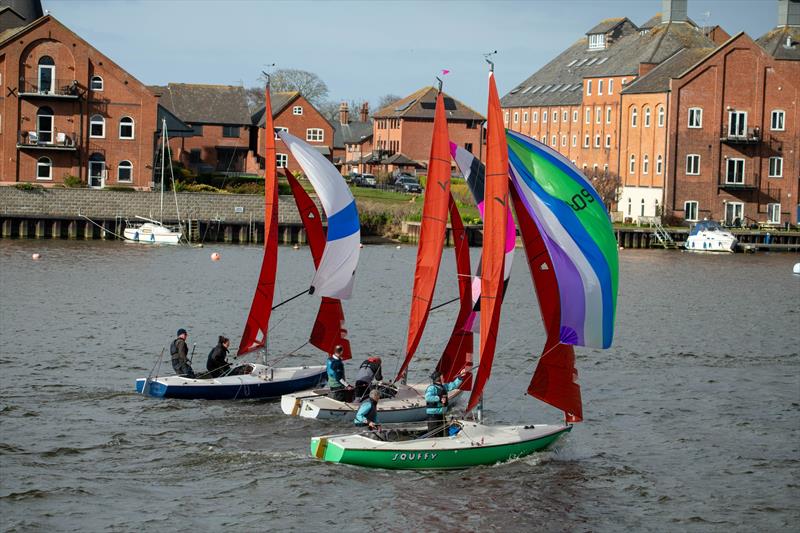 Past the clubhouse during the Squib Broadland Regatta 2026 - photo © Bob Girling