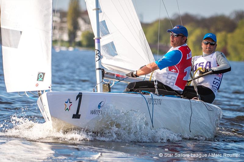 George Szabo & Patrick Ducommun on day 3 of the SSL City Grand Slam: Hamburg photo copyright Marc Rouiller / SSL taken at Norddeutscher Regatta Verein and featuring the Star class