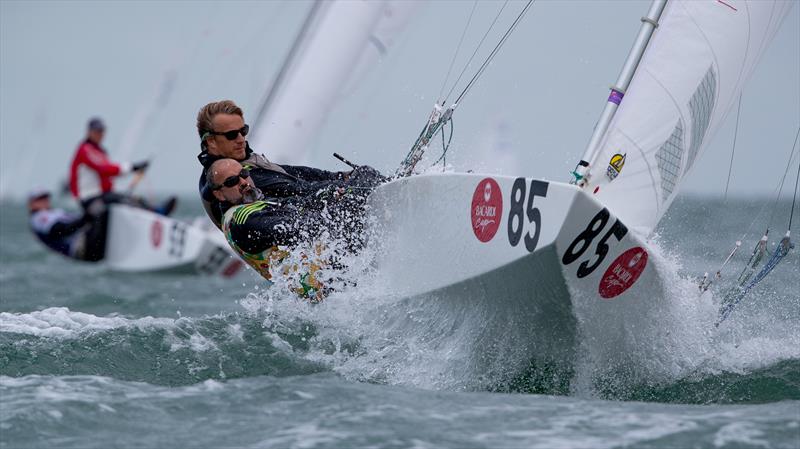 Erich Mones Ruiz/Diego Peisajovich (ARG) punch upwind on day 1 of the 94th Bacardi Cup on Biscayne Bay - photo © Matias Capizzano