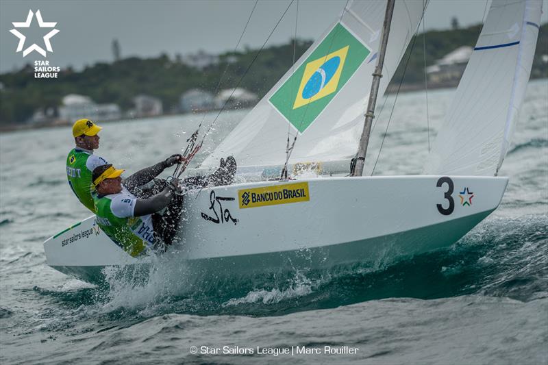 Bow: 03 BRA 8172 / Skipper: Robert Scheidt BRA / Crew: Henry Boening BRA - 2018 Star Sailors League Finals photo copyright Marc Rouiller taken at Nassau Yacht Club and featuring the Star class