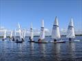 Windward mark rounding during the Streaker End of Season Championships at Beaver Sailing Club © Pete Fletcher