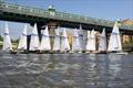 Drifting under Fulham Railway Bridge - Holt Streaker Golden Jubilee Tideway Race © BR Sailing Photography
