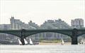 Leaders running towards Battersea Railway Bridge - Holt Streaker Golden Jubilee Tideway Race © BR Sailing Photography
