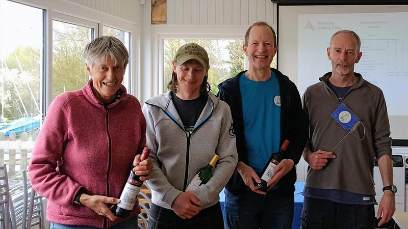 Streaker North Sails Southern Paddle Series at Banbury Prize winners (l-r) V Falat 2nd, J Dawes 3rd, N Firth 1st, D Borrett 4th - photo © Sue Firth