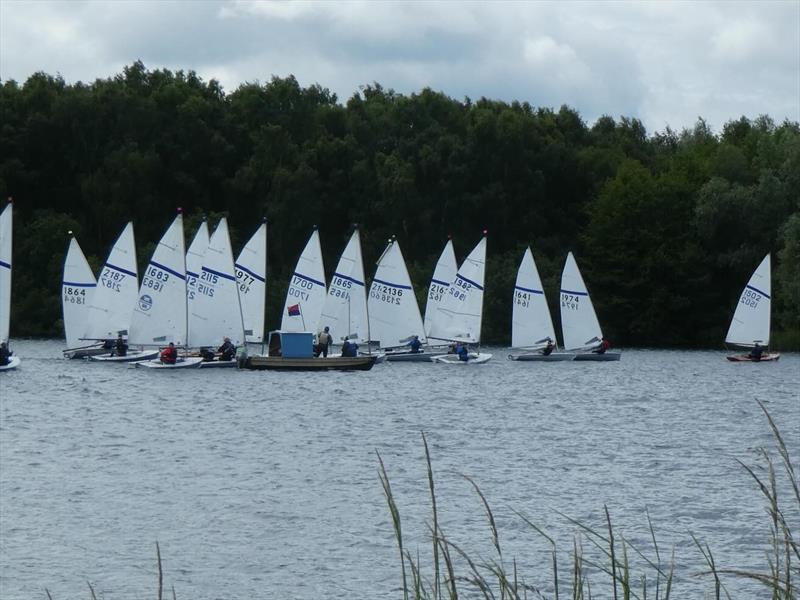 Start line action during the Streaker Northern Championship at Hykeham photo copyright Bob Pope taken at Hykeham Sailing Club and featuring the Streaker class