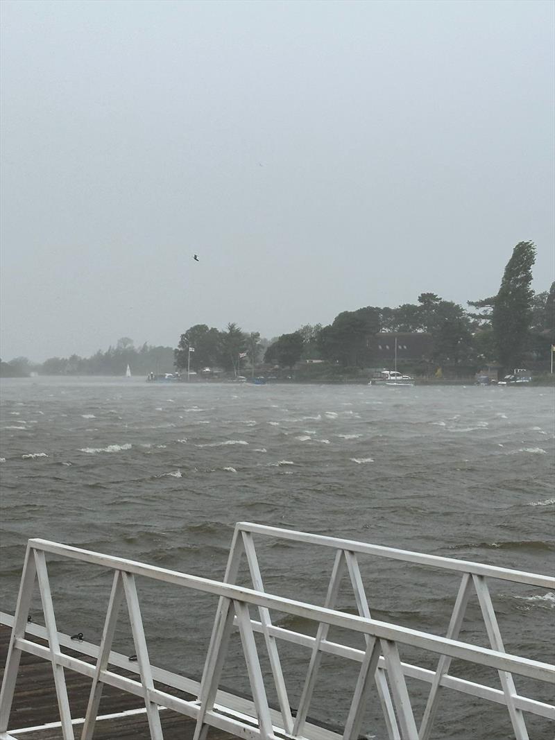 A squall causes the abandonment of race 3 during the HD Sails Southern Paddle Series at Waveney & Oulton Broad - photo © Anna Clark