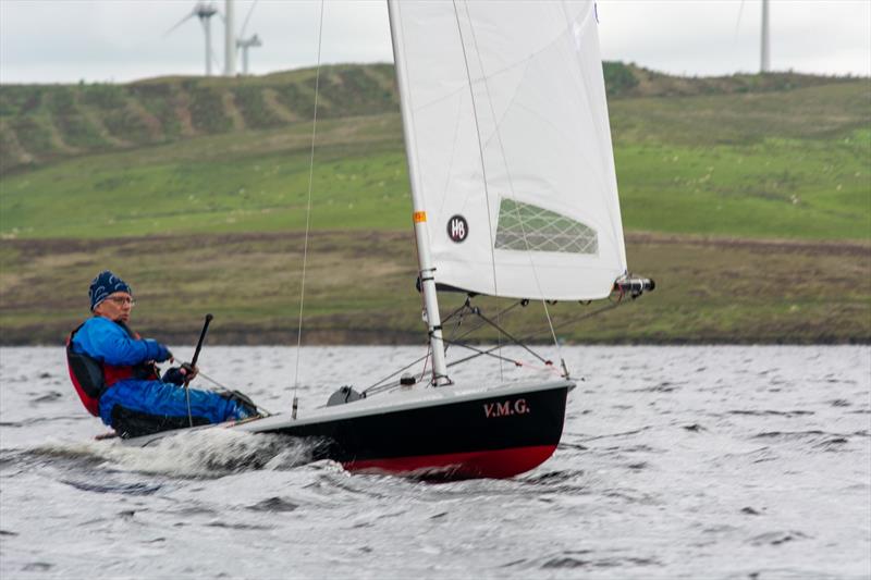 2nd overall Pete Coop in his Streaker during the Border Counties Midweek Sailing Series at Llyn Brenig photo copyright Pete Chambers taken at Llyn Brenig Sailing Club and featuring the Streaker class