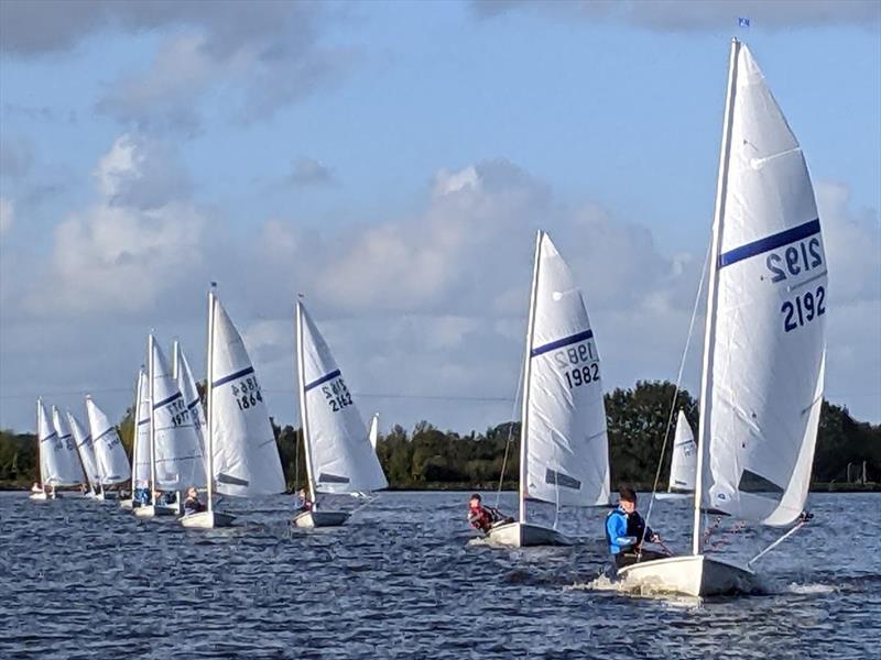 Martin Penty ahead of Giles Therkelson-Smith during the Streaker End of Season Championships at Beaver Sailing Club - photo © Pete Fletcher