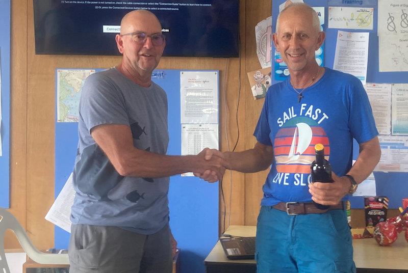 Andy Davey (L) and Pete Coop first overall - Border Counties Midweek Sailing at Llyn Brenig - photo © Dave Thomas 