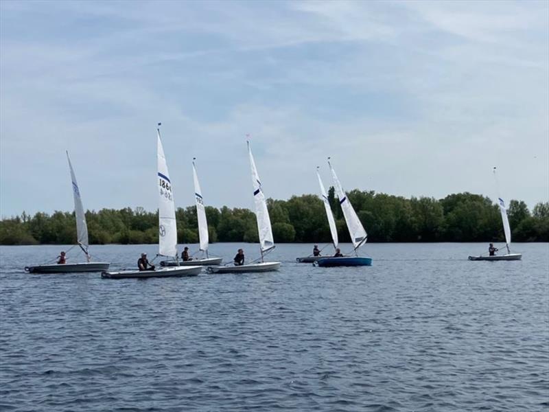Close racing during the Streaker Midland and East Anglian Series Open at Hunts Sailing Club - photo © Steve Bishop and Simon Maskell