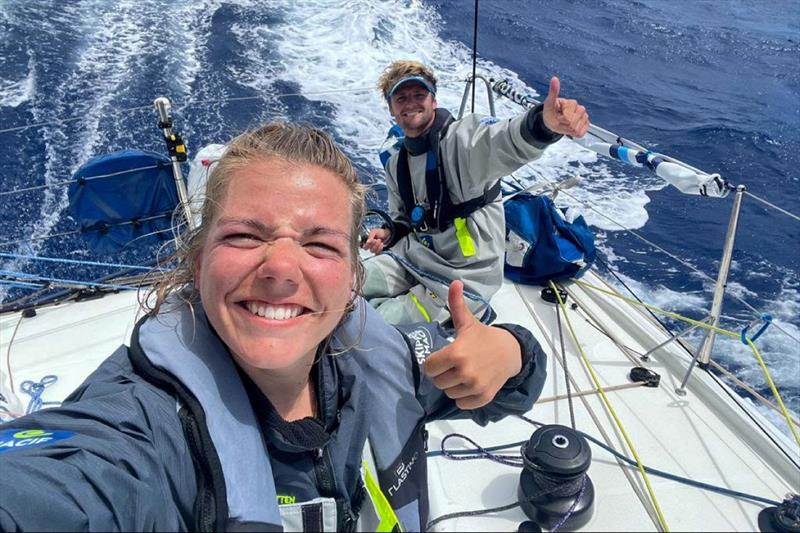 World Sailing Offshore Double Handed World Championship: Charlotte Yven and Loi¨s Berrehar photo copyright Skipper-Macif taken at  and featuring the Sun Fast 30 class