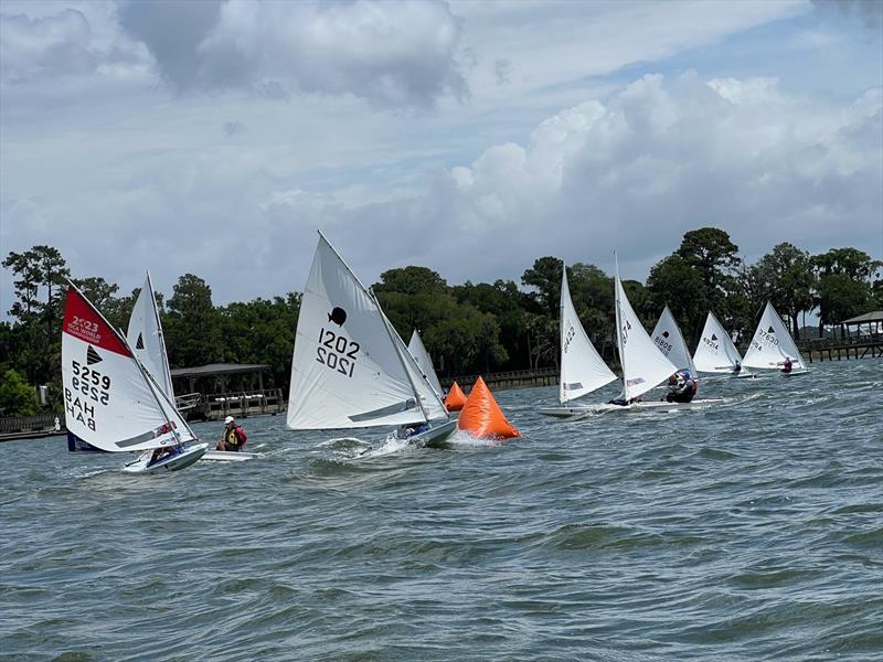 Sunfish racing action on the waters off the Savannah Yacht Club photo copyright the Savannah Yacht Club taken at Savannah Yacht Club and featuring the Sunfish class