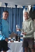 Cliff Milliner collects his awards after winning the Craftinsure 2025 Supernova Inlands Championsip at Blithfield Sailing Club © Nick Woodhead