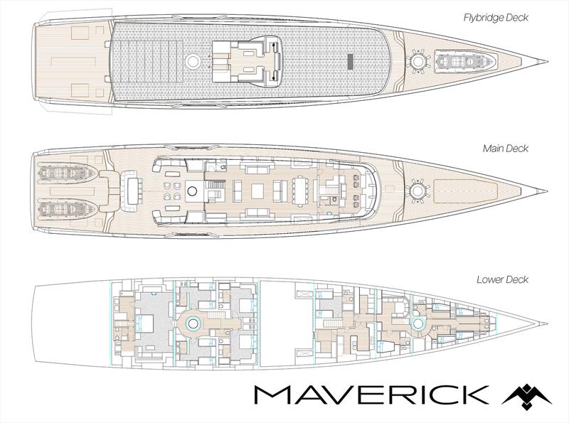 Scalable to meet your requirements - Maverick - in 60m form it is 600 Gross Tonnes - photo © Dixon Yacht Design