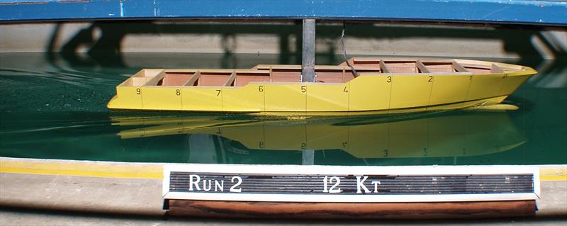OS 108 Tank test at 12 knots - photo © Pat Bray Yacht Design and Research