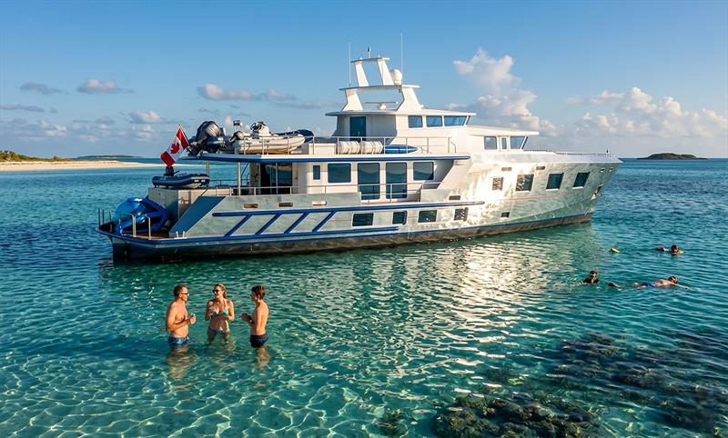 OS 108 close in shore photo copyright Pat Bray Yacht Design and Research taken at  and featuring the Superyacht class