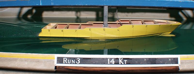 OS 108 Tank test at 14 knots photo copyright Pat Bray Yacht Design and Research taken at  and featuring the Superyacht class