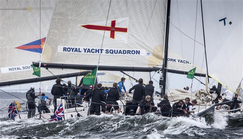 Royal Yacht Squadron (GBR) onboard The Cat Came Back on day 1 of the New York Yacht Club Invitational Cup presented by Rolex photo copyright Daniel Forster / Rolex taken at New York Yacht Club and featuring the Swan 42 class