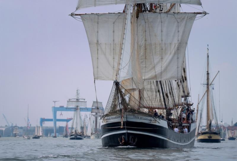The windjammer parade of Kieler Woche 2026 led by the tall ship “Thor Heyerdahl” - photo © Christian Beeck / Kieler Woche