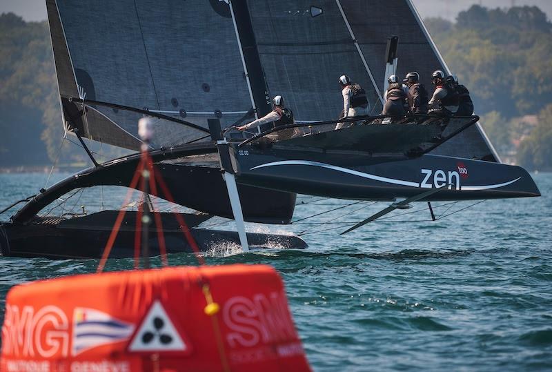 Zen Too wins the TF35 Realstone Cup For Léman Hope photo copyright Loris Von Siebenthal taken at Société Nautique de Genève and featuring the TF35 class